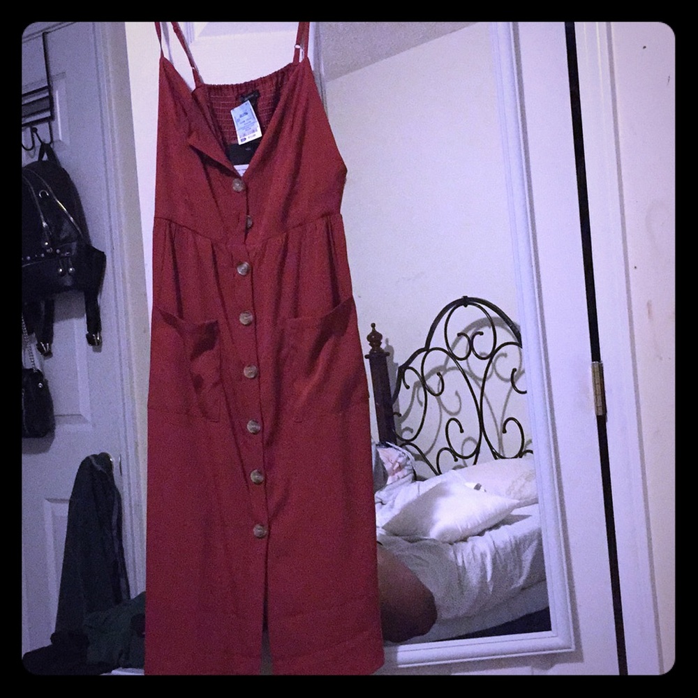 Rusty Orange Red Summer Dress